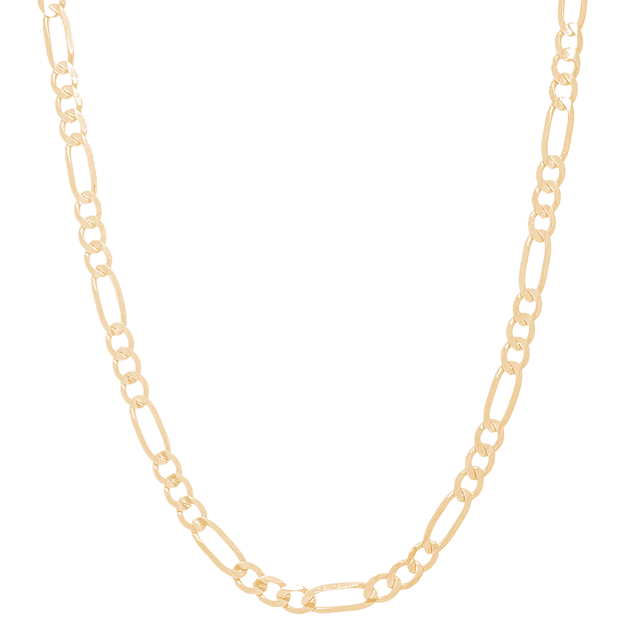 Solid Yellow Gold Figaro Chain - 14kt - 4mm - 24"